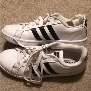 Women’s Adidas superstar white and black shoes